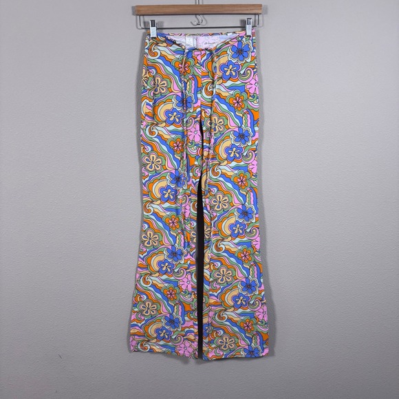 LA Hearts by PacSun Pants - LA Hearts PacSun Women's Psychedelic Floral Flare Pants Hippie Retro Small